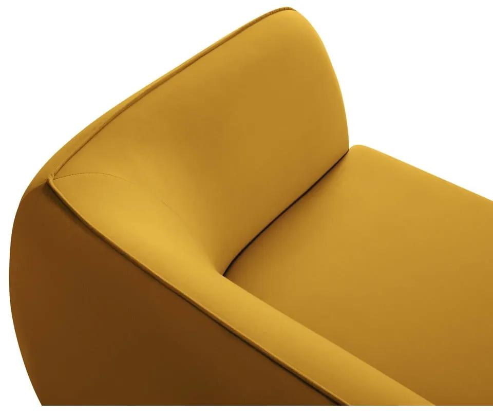Divano in velluto giallo 225 cm Lando - Micadoni Home