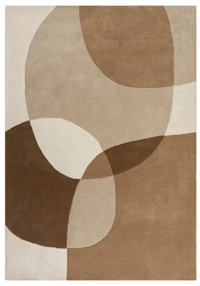 Tappeto marrone/beige in lana tessuto a mano 200x290 cm Glow – Flair Rugs