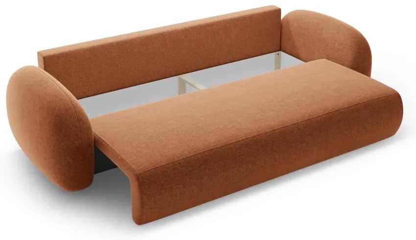 Divano color mattone allungabile/con contenitore con rivestimento in ciniglia 262 cm Tonale – Cosmopolitan Design