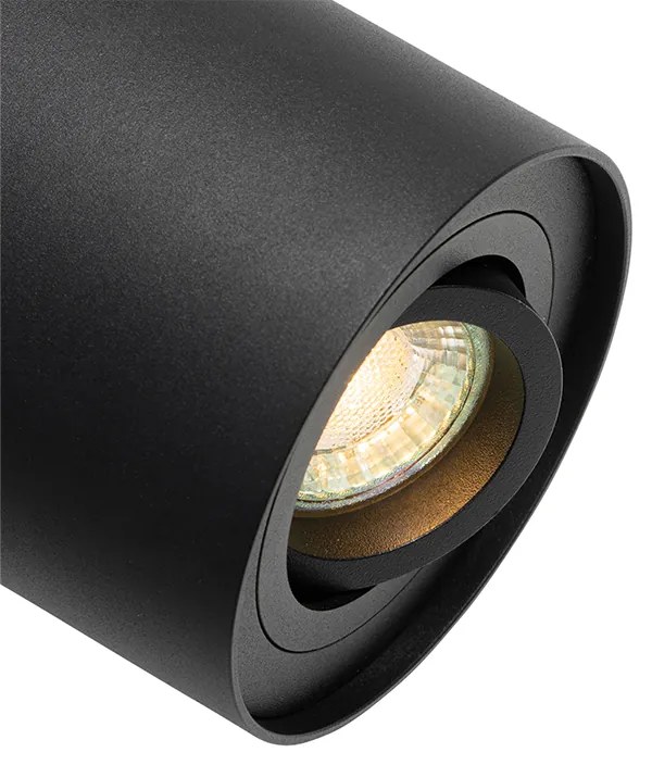 Faretto da soffitto intelligente nero regolabile con Wi-Fi GU10 - Rondoo up