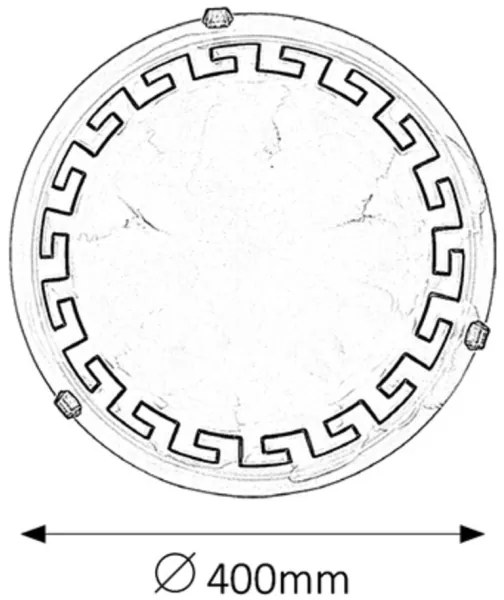 Rabalux 7649 - Plafoniera ETRUSCO 2xE27/60W/230V