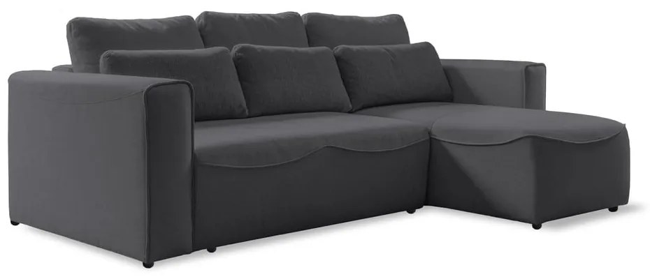 Divano letto angolare grigio scuro (variabile) Homely Tommy - Miuform