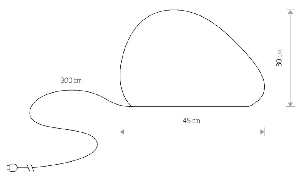 Nowodvorski Lighting Lampada da esterno Stone S, 45 x 30 cm, bianco, plastica, IP44