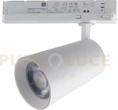 Faro binario led kone bianco in alluminio 30w 3860lm 4000k 24,5x15x...