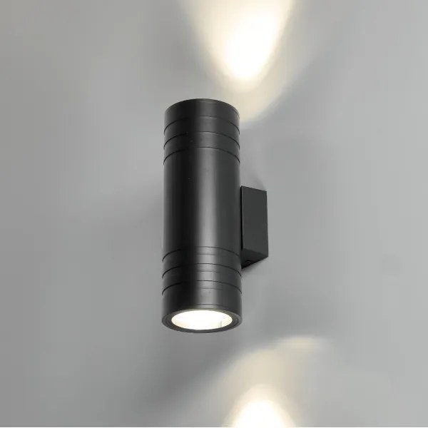 Applique da esterno 2xGU10/35W/230V IP54 arrotondato nero
