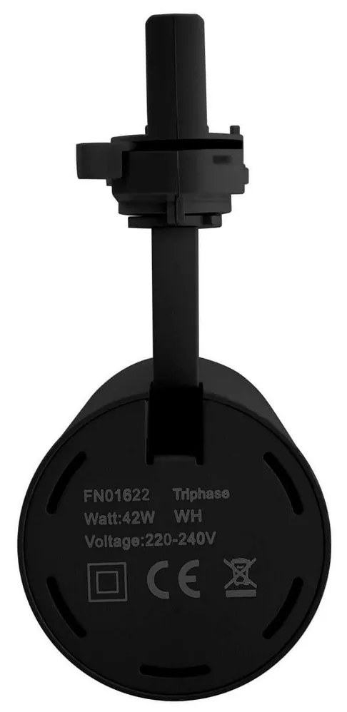 Faro LED 42W per Binario Trifase 38° + 60° Nero PHILIPS Xitanium CRI92 Colore Bianco Caldo 2.700K