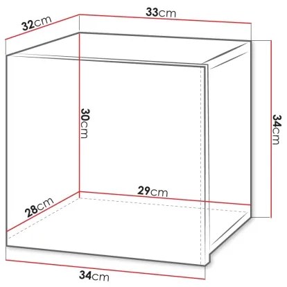 Armadio a muro CALABRINI 34x34 cm nero