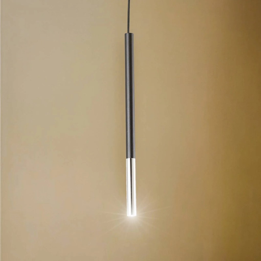 Euluna Thalassa lampada a sospensione a 1 luce G9 nero/cromo