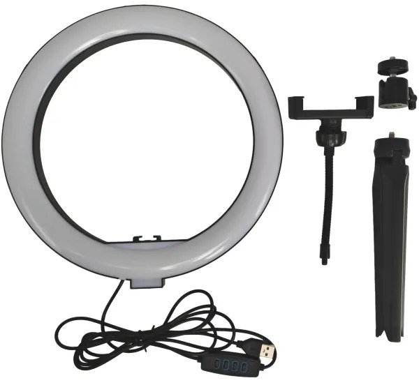 Lampada LED dimmerabile con stativo e supporto per vlog LED/10W/5V 2700-6500K