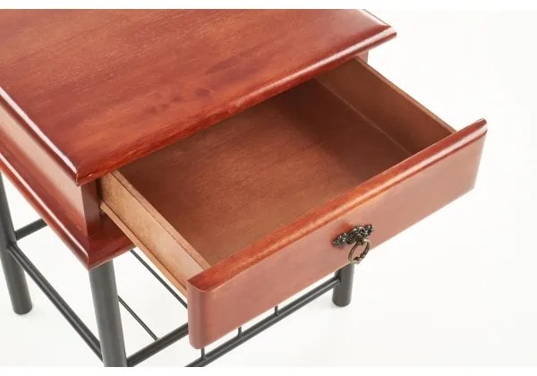 Comodino FIONA 55x48 cm marrone/nero