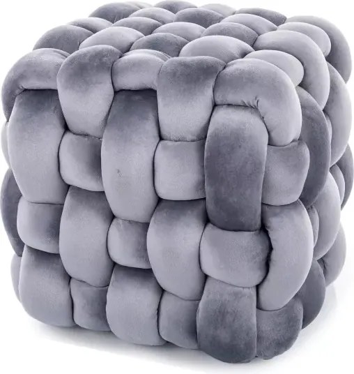 Pouf Faris Velvet – velluto grigio (tap. 252)