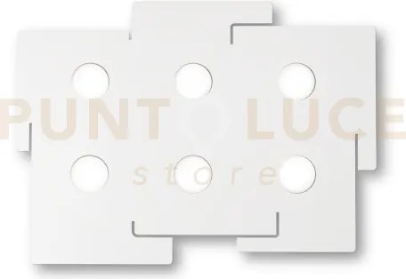 Totem plafoniera bianca 6 luci attacco gx53 lampadine incluse