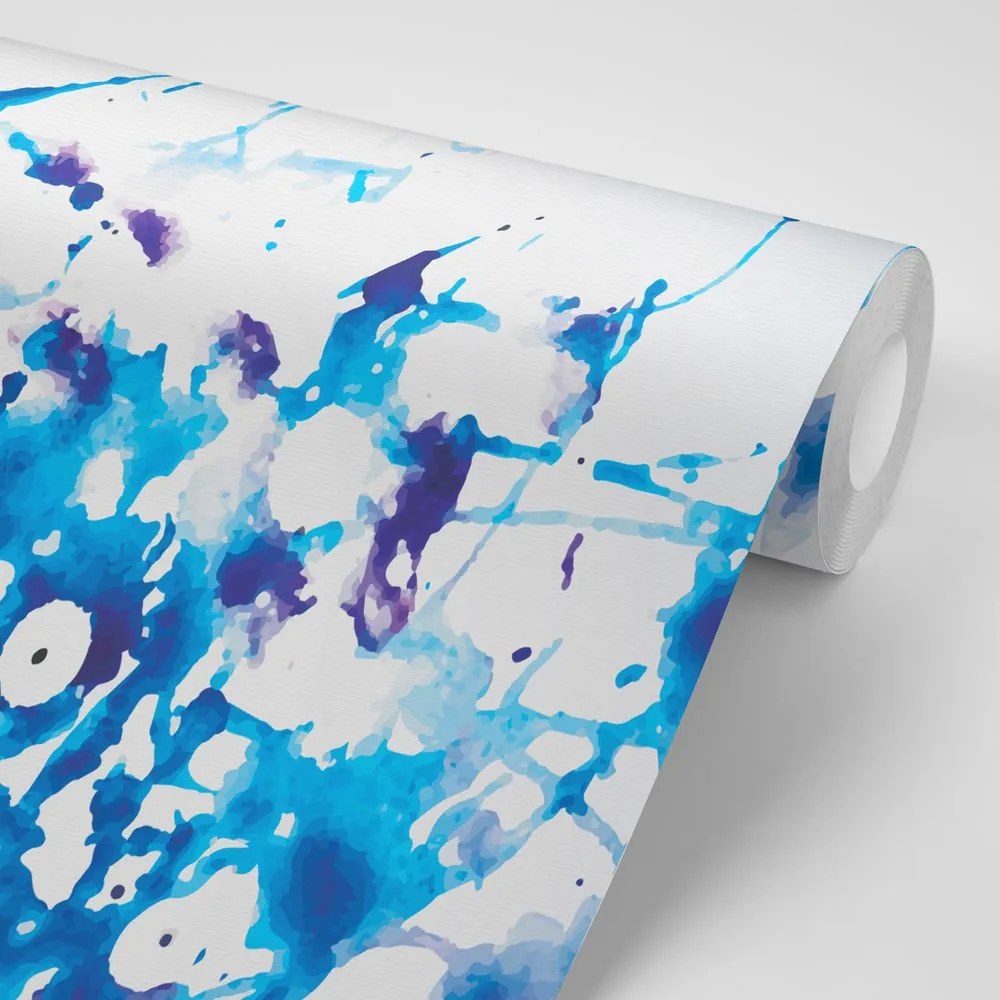 Carta da parati – Acquerello blu in stile astratto
