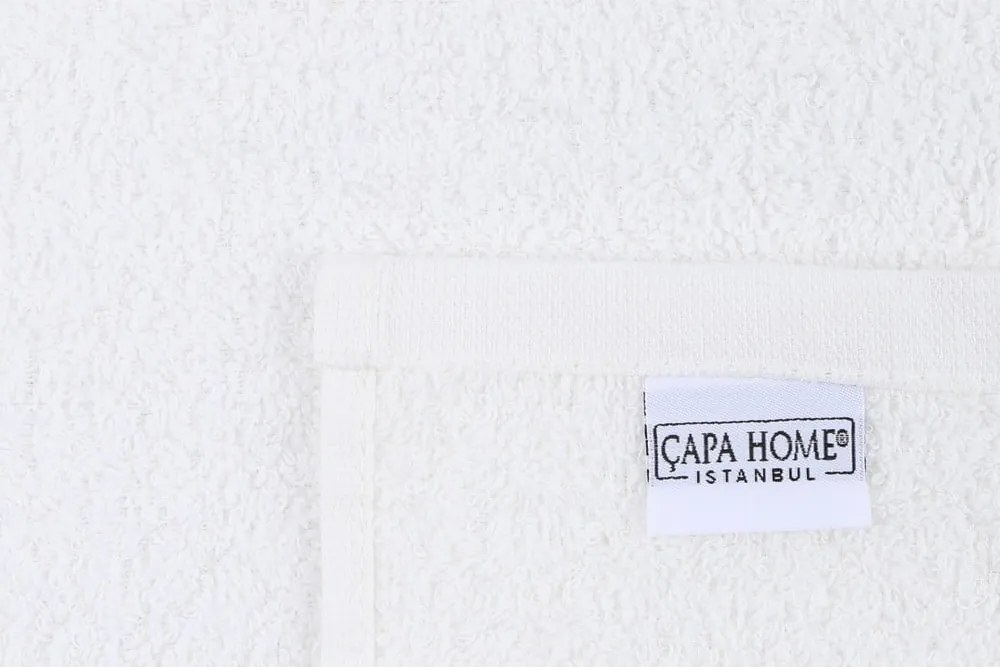 Asciugamani e teli da bagno in cotone bianco in un set di 4 pezzi Linda - Foutastic