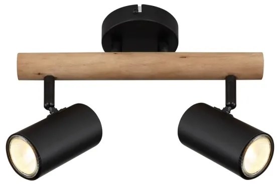 Globo 57913-2 - Luce Spot HERTI 2xGU10/5W/230V legno/metallo