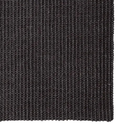 Tappeto in Sisal per Tiragraffi Nero 80x350 cm