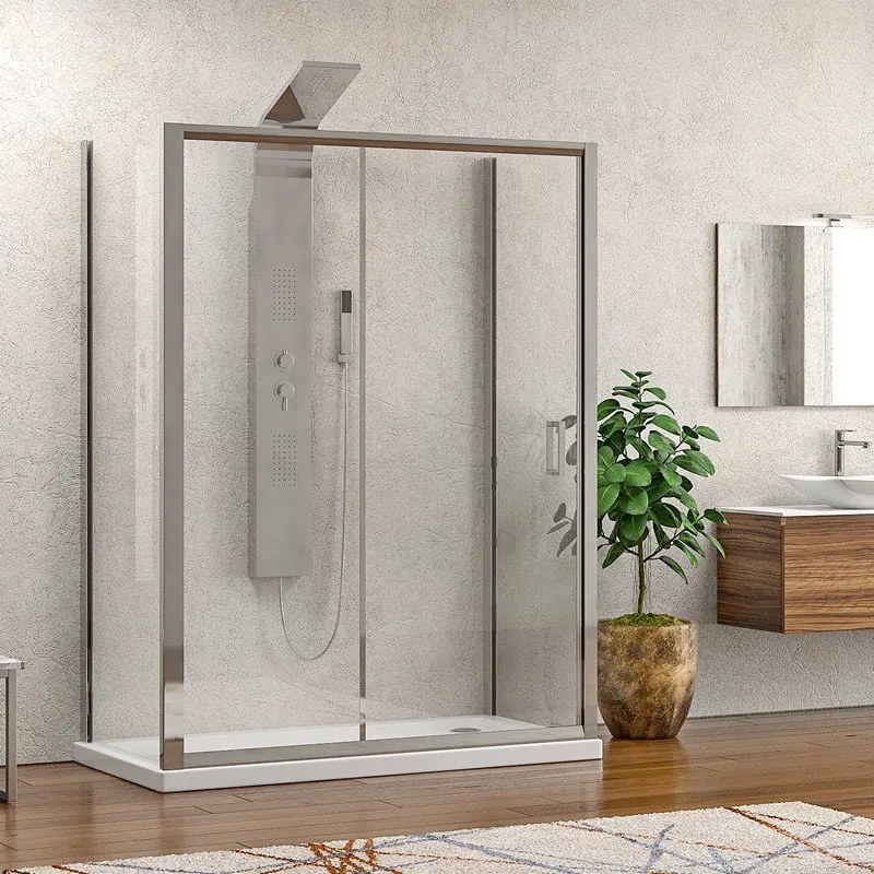 Box 3 lati 70x110x70 apertura scorrevole vetro trasparente K410NS - KAMALU