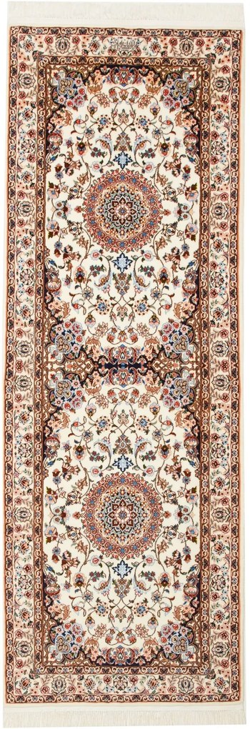 Nain Tappeto 80x220 Beige (Iran) Annodato A Mano