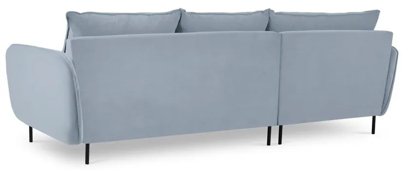 Divano angolare in velluto azzurro (angolo sinistro) Vienna - Cosmopolitan Design