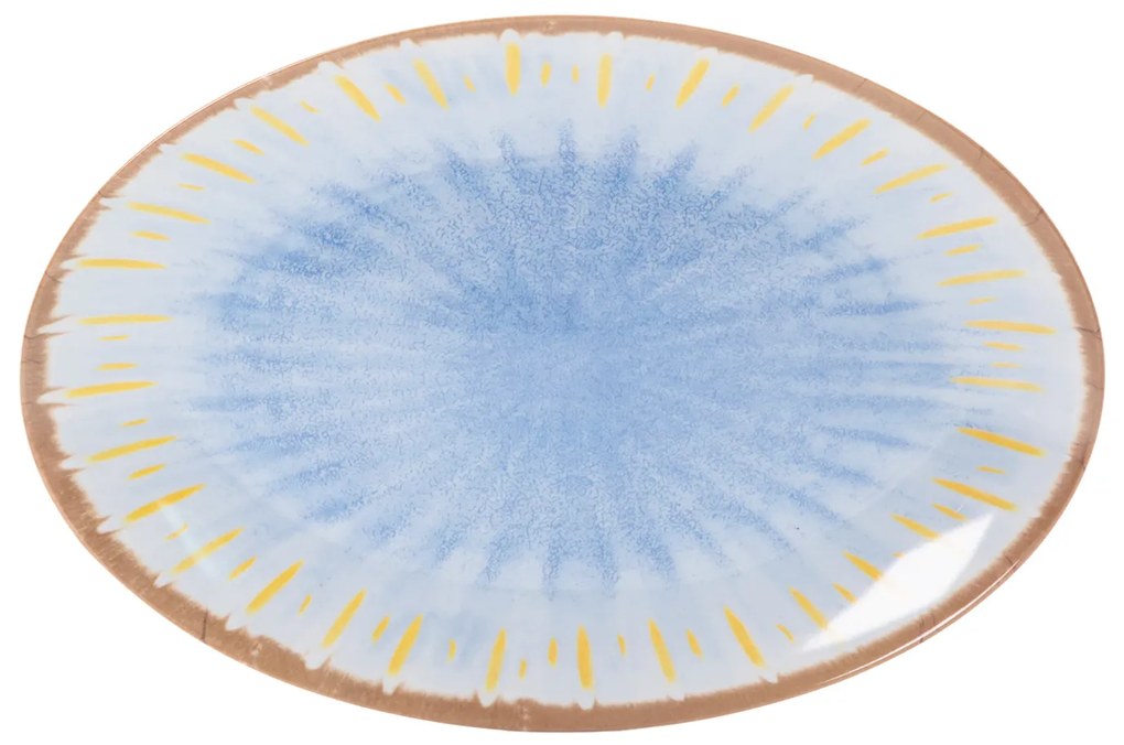 Piatto ovale 35 cm in melammina blu Soler