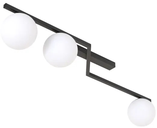 Plafoniera NATON 3xE14/10W/230V nero/bianco