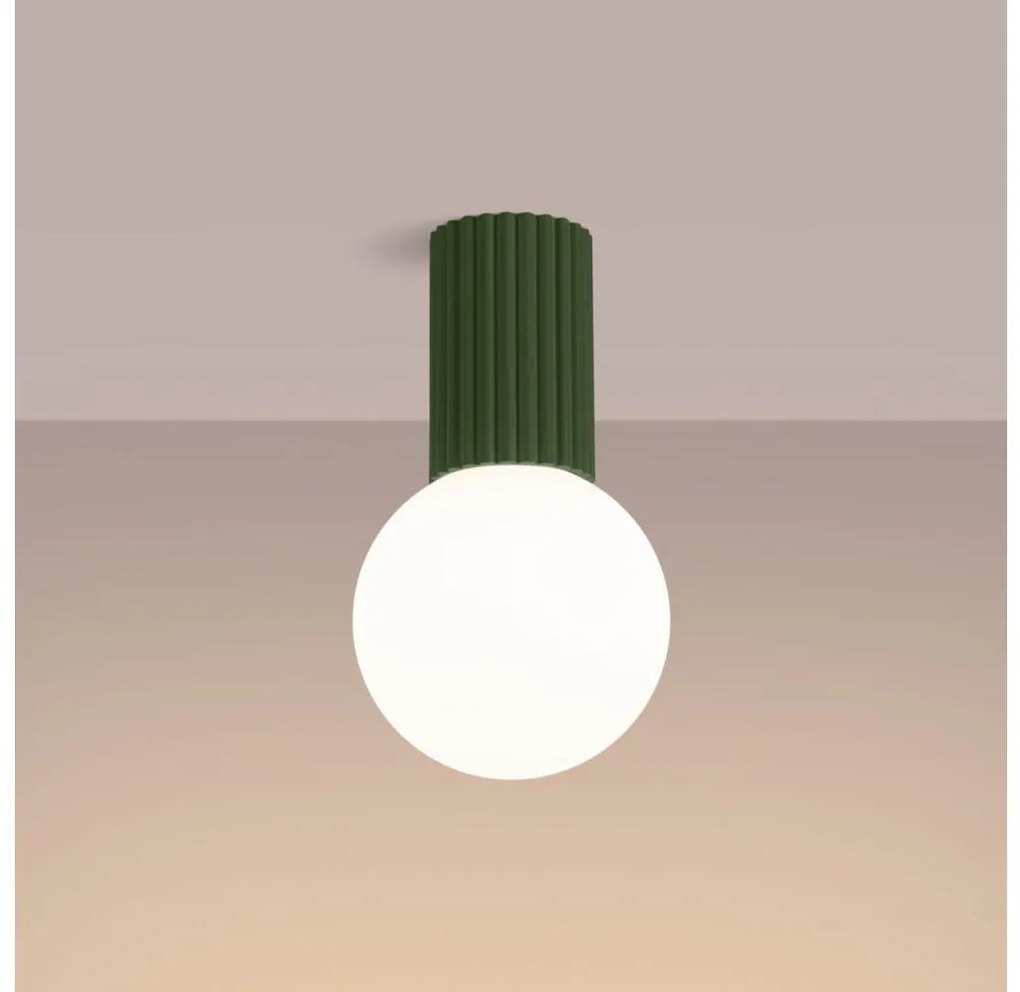 Sollux SL.1723 - Plafoniera da bagno HALO 1xG9/8W/230V IP44 verde