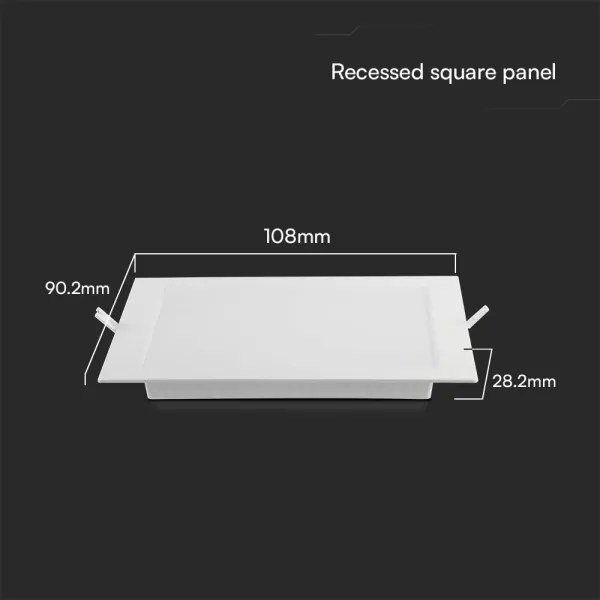 Lampada LED da incasso SAMSUNG CHIP LED/3W/230V 6500K 9x9 cm bianco