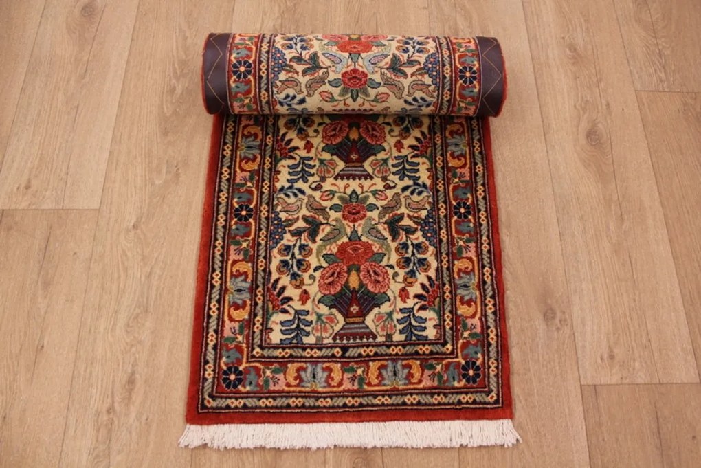 Varamin Tappeto 50x200 (Iran) Annodato A Mano