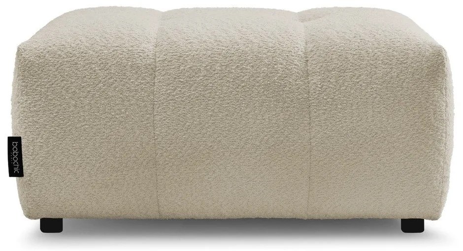 Poggiapiedi beige con rivestimento in bouclé Roxelane – Bobochic Paris