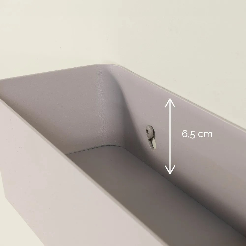 Mensola da bagno da parete grigio tortora in acciaio Multi – Spinder Design
