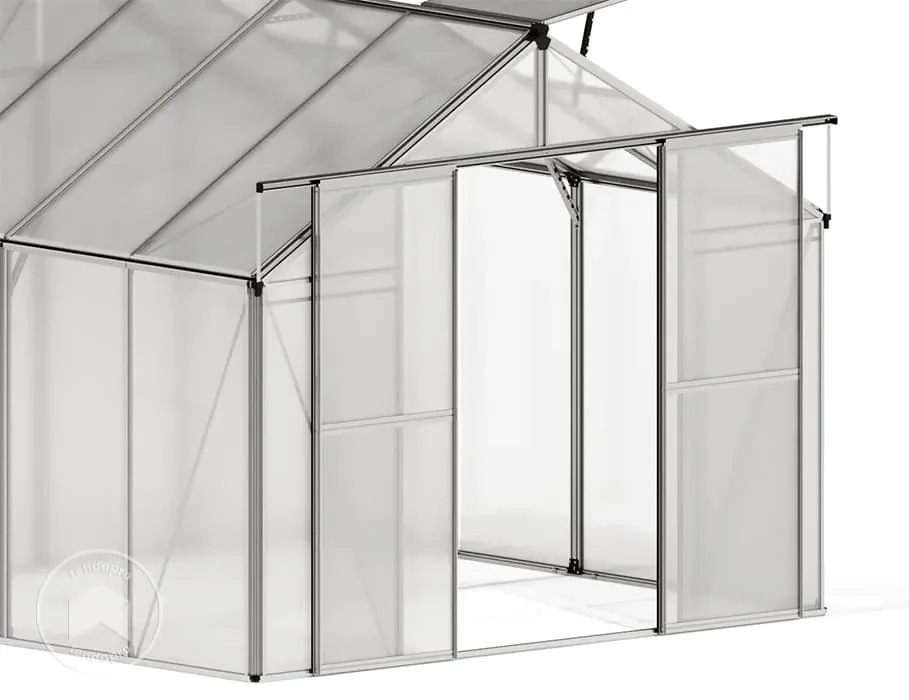 GFP 256 x 192 cm Serra, Con set XL, 6 mm lastre alveolari a doppio strato - (GFPV00738)