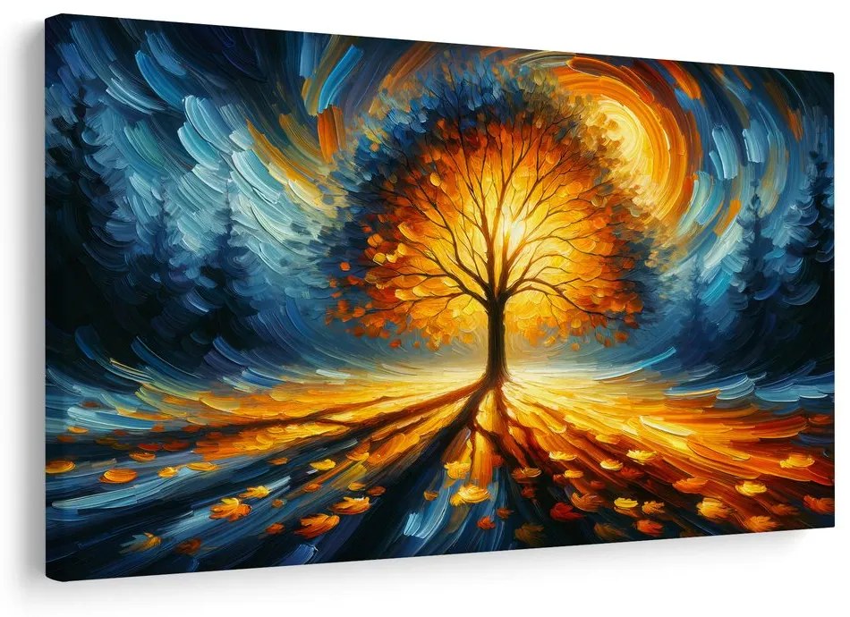 Quadro su tela – Albero della vita al centro di una foresta scura