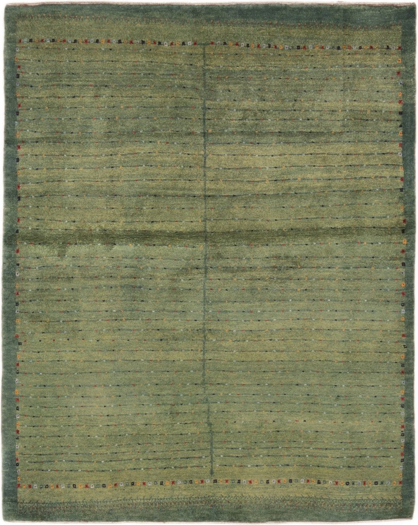 Gashguli Tappeto persiano 150x190 Verde (Iran) Annodato A Mano