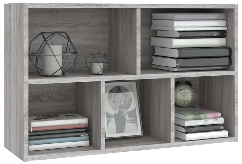 Libreria/credenza grigio sonoma 50x25x80 cm legno multistrato