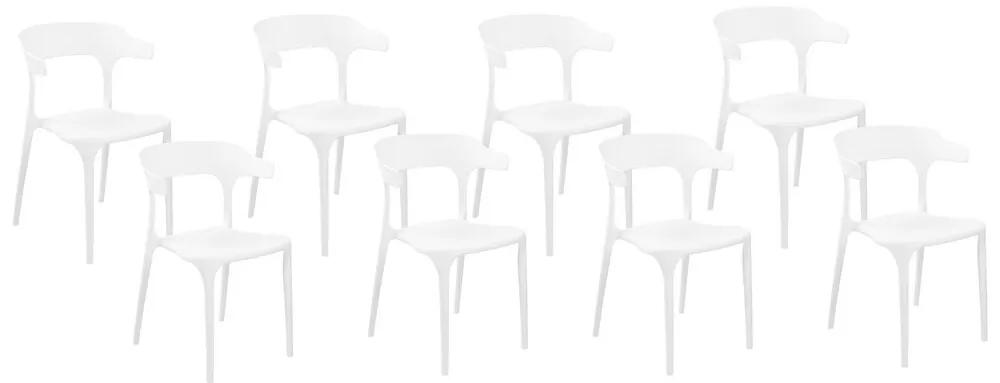 Set di 8 sedie da pranzo bianco GUBBIO Beliani