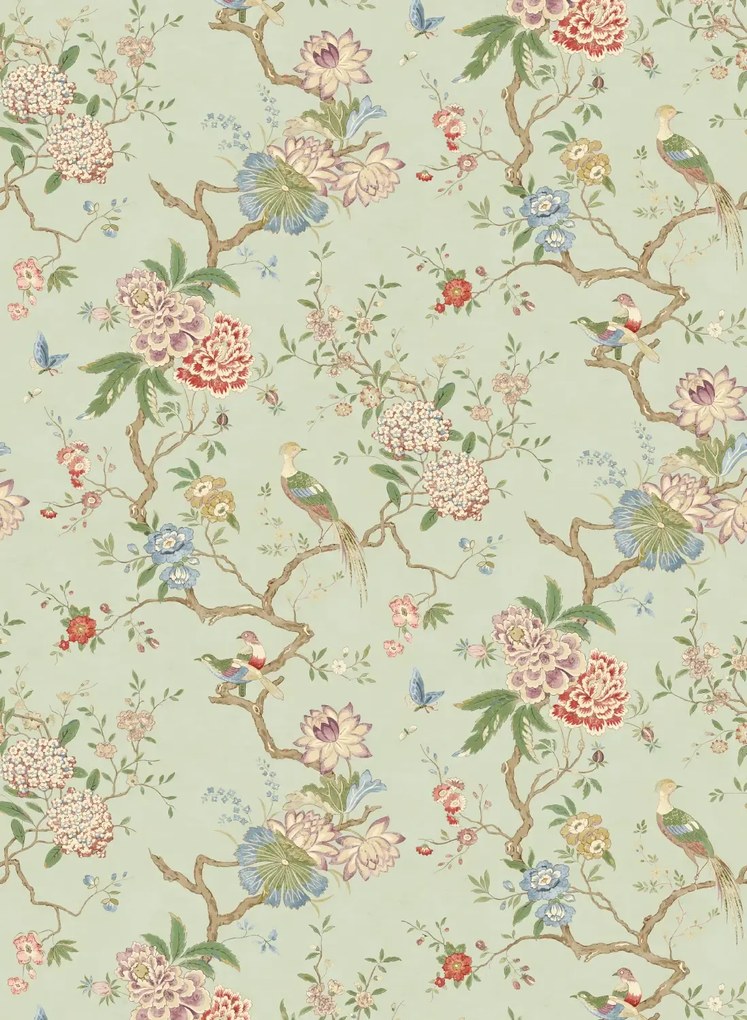 GP & J Baker Carta da parati Oriental Bird - Eau De Nil