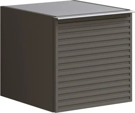 Struttura semi colonna da bagno Pixel Plain Stipes laccato opaco grigio carbone L 40 x H 40 x P 45.5 cm