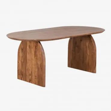 Tavolo da Pranzo Ovale in Legno di Acacia (200x100 cm) Bedum Marrone - Sklum