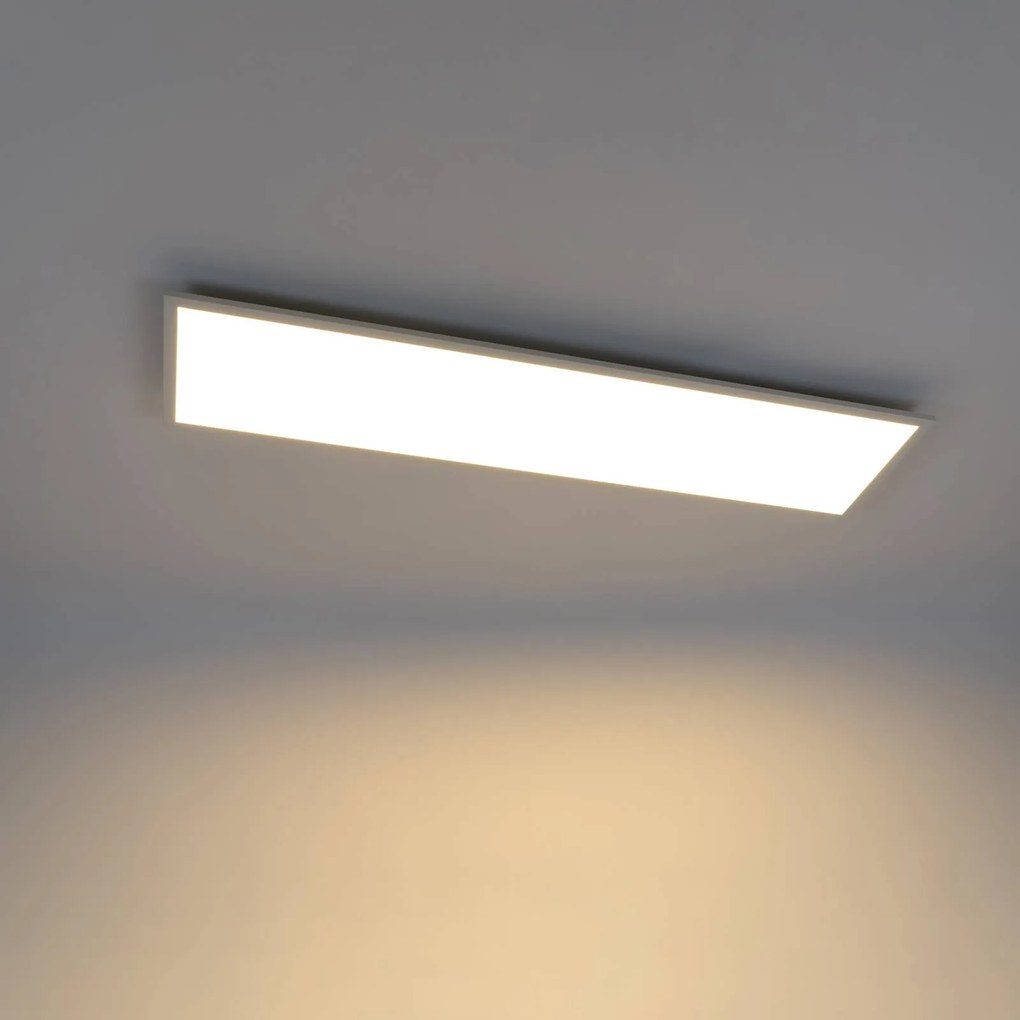 Plafoniera a LED Luay Lindby, dimmerabile, Bianco / Opale, Cucina, Plastica, Moderno, Plafoniera LED