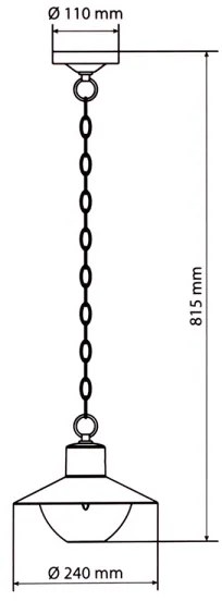 Brilagi -  Lampada a sospensione da esterno LED VEERLE 1xE27/60W/230V IP44