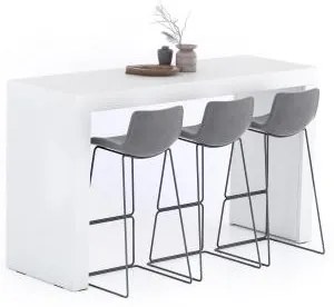 Tavolo Alto Evolution 180x60, Bianco Frassino