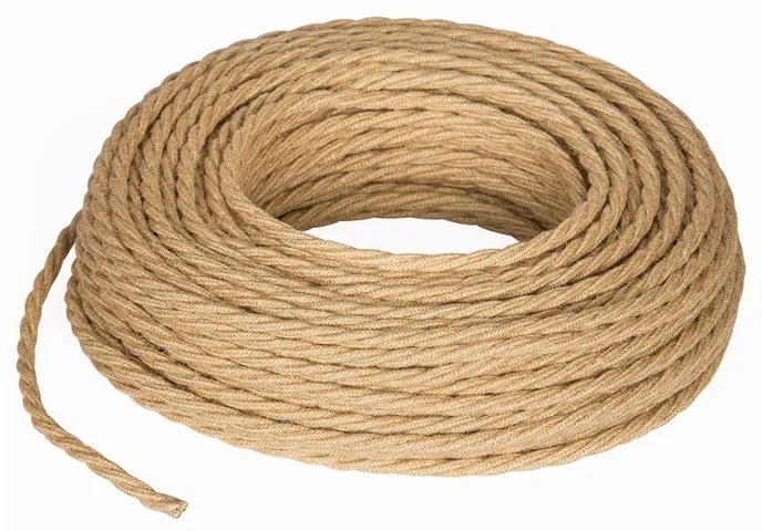 Cavo tessile 2 x 0.75 mm² L 50 m MERLOTTI beige matassa