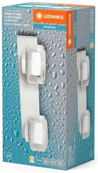 Ledvance -Applique a LED da bagno ORBIS FLAME 2xLED/5,5W/230V IP44 bianco