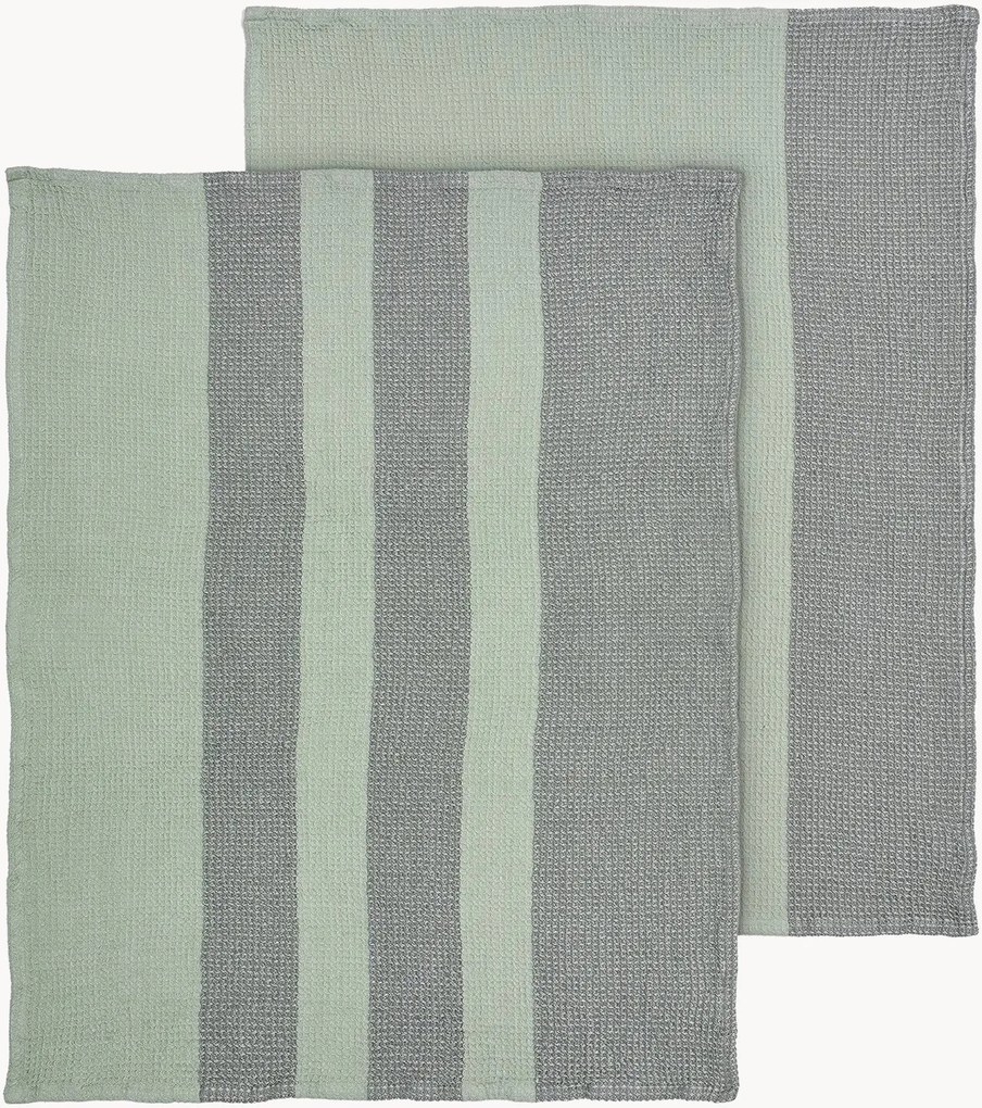 Set di 2 strofinacci in cotone organico Gano