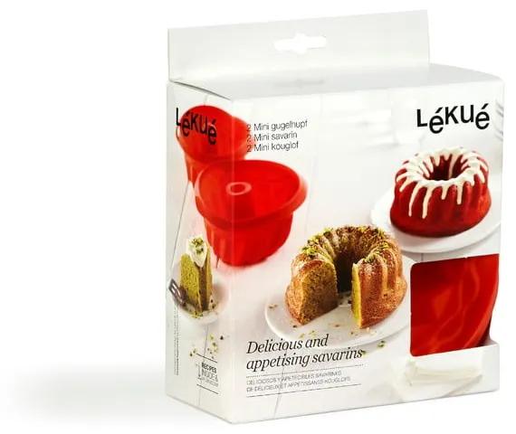 Set di 2 stampi per bundt cake in silicone rosso - Lékué