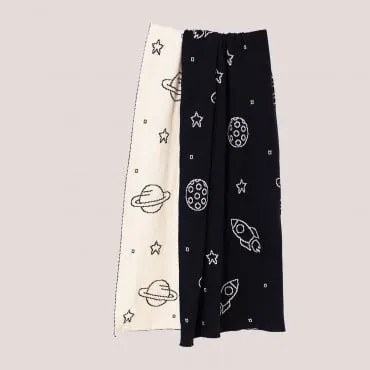 Coperta in cotone scozzese Univers Kids Blu Oltremare - Sklum