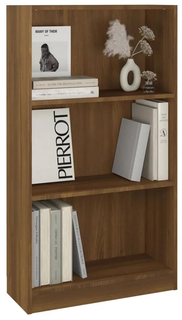 Libreria rovere marrone 60x24x109 cm in legno ingegnerizzato