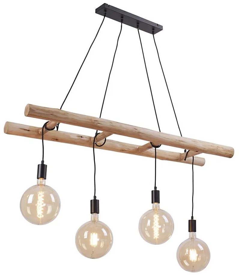 Leuchten Direkt 15025-18 - Lampadario a sospensione con filo EDGAR 4xE27/60W/230V