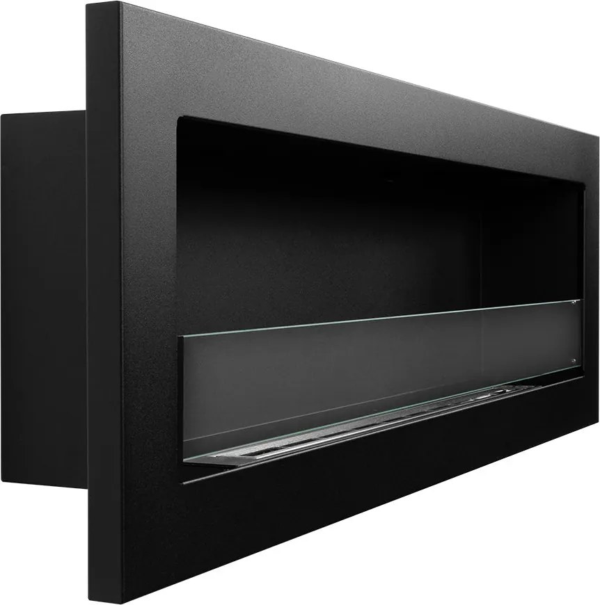Camino a Bioetanolo da Incasso 120x15x40 cm Livorno 120 Nero...