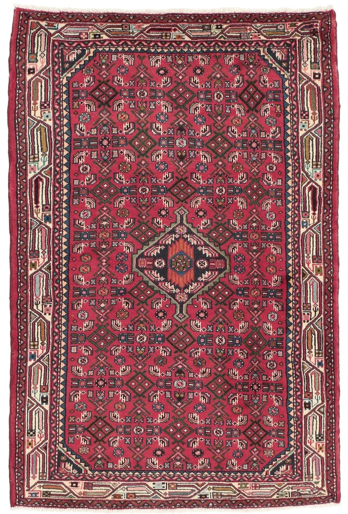 Hamedan Tappeto persiano 160 x 110 Rosso (Iran) Annodato A Mano